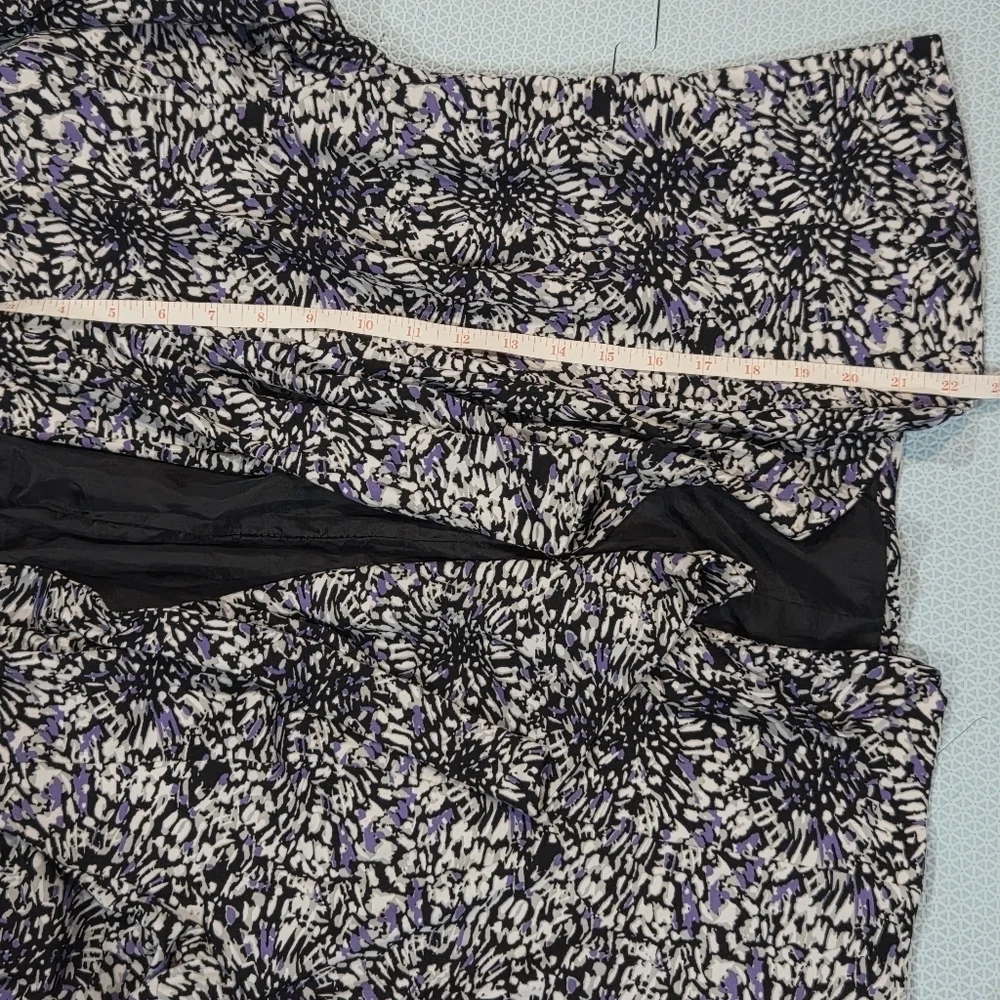 Dressbarn Women's Floral Black & Purple Patterned ¾ Length Sleeve Jacket Size M